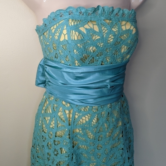 Betsey JOHNSON Battenburg lace strapless dress 6 small - Picture 3 of 15